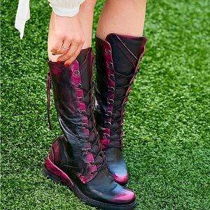 AS98 Steward Lace Up boots, size 41, Distressed Fuschia